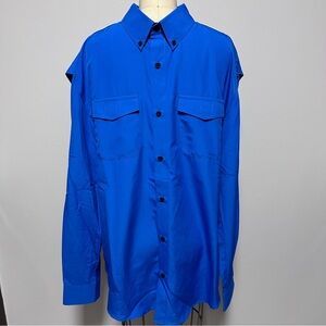 *NWOT* Men's LS Button Down "Fishing" Shirt w/ Roll-Up Sleeves, Size M